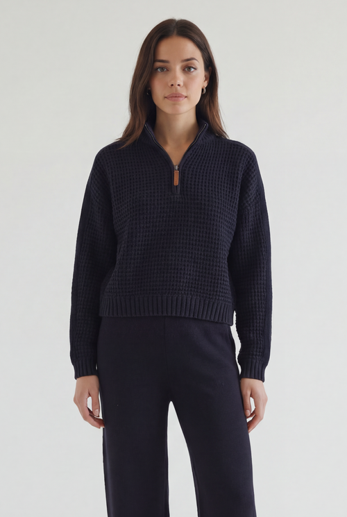 Jet Set Quarter Zip Sweater