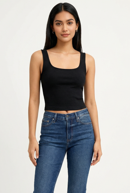 Kaitlyn Lux Rib Binded Tank