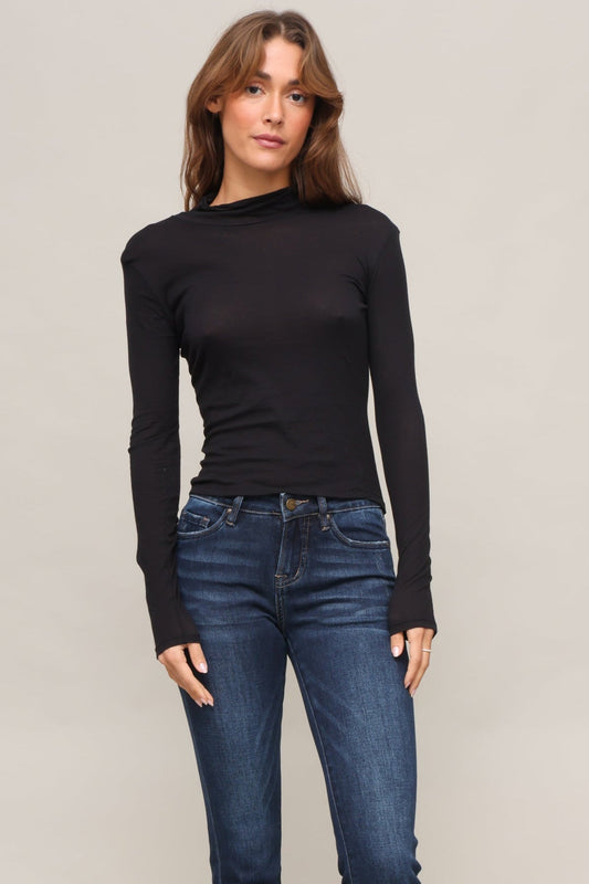 Kim Mock Neck Long Sleeve