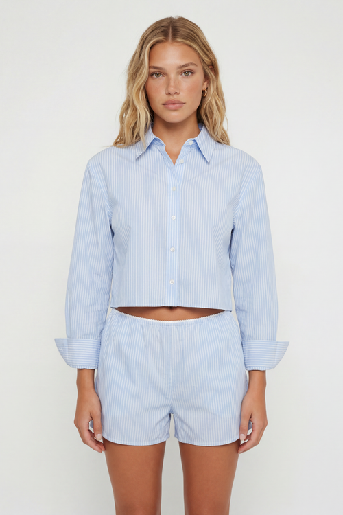 Leni Cotton Stripe Button Down