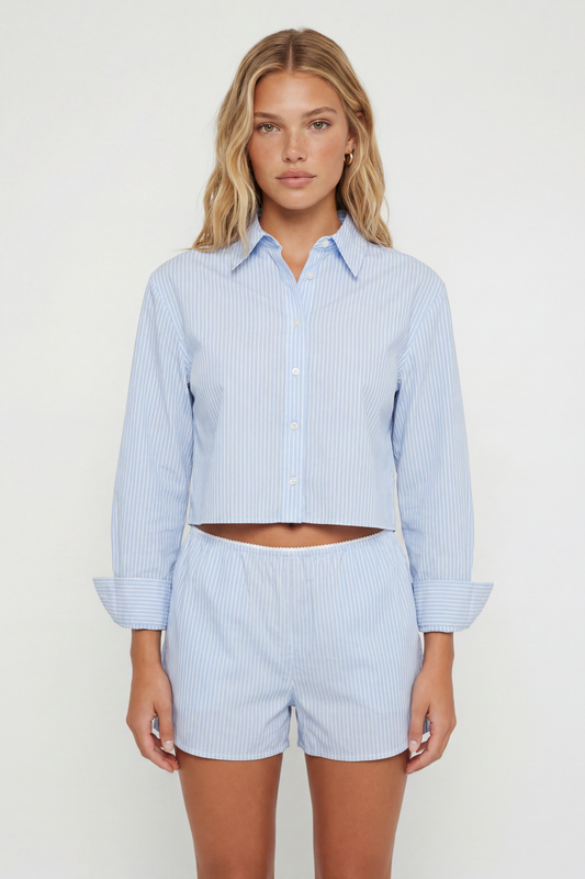Leni Cotton Stripe Button Down