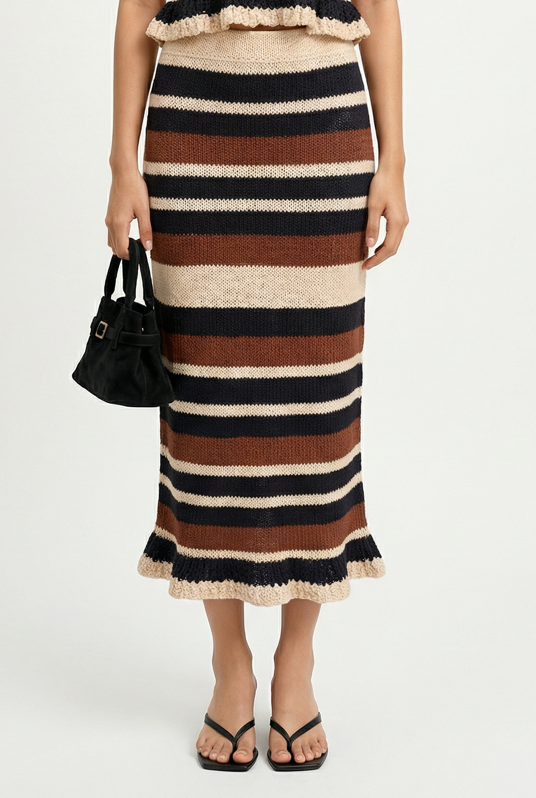 Mexi Stripe Midi Crochet Skirt