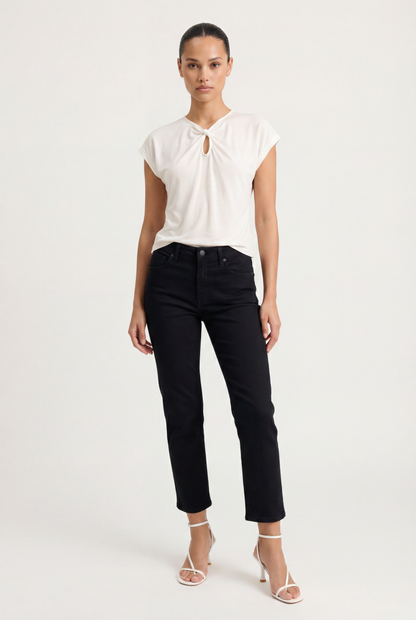 Mid Rise Ankle Straight