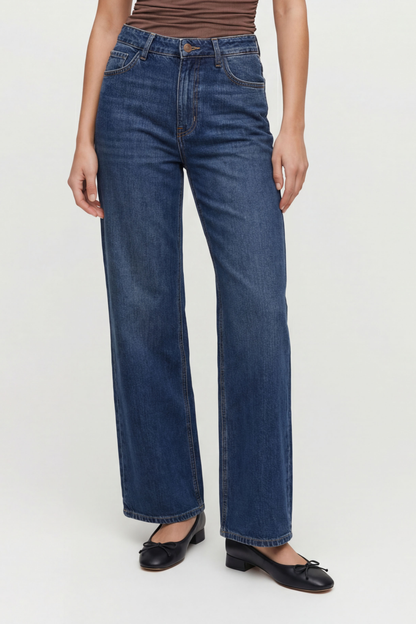 Mid Rise Wide Leg