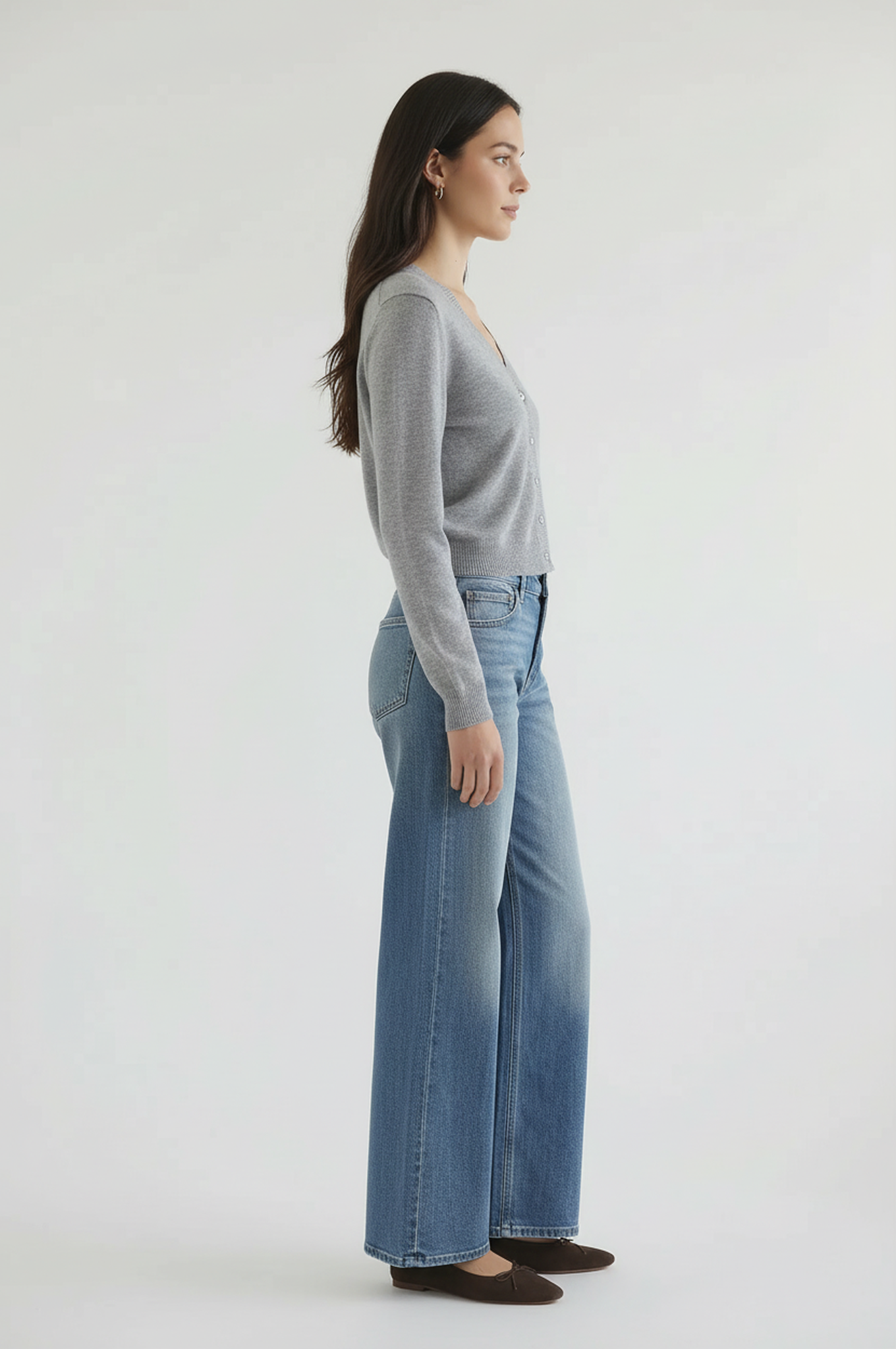 Mid Rise Wide Leg