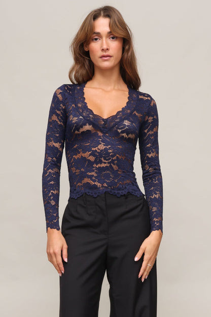 Naomi Lace V Neck Top
