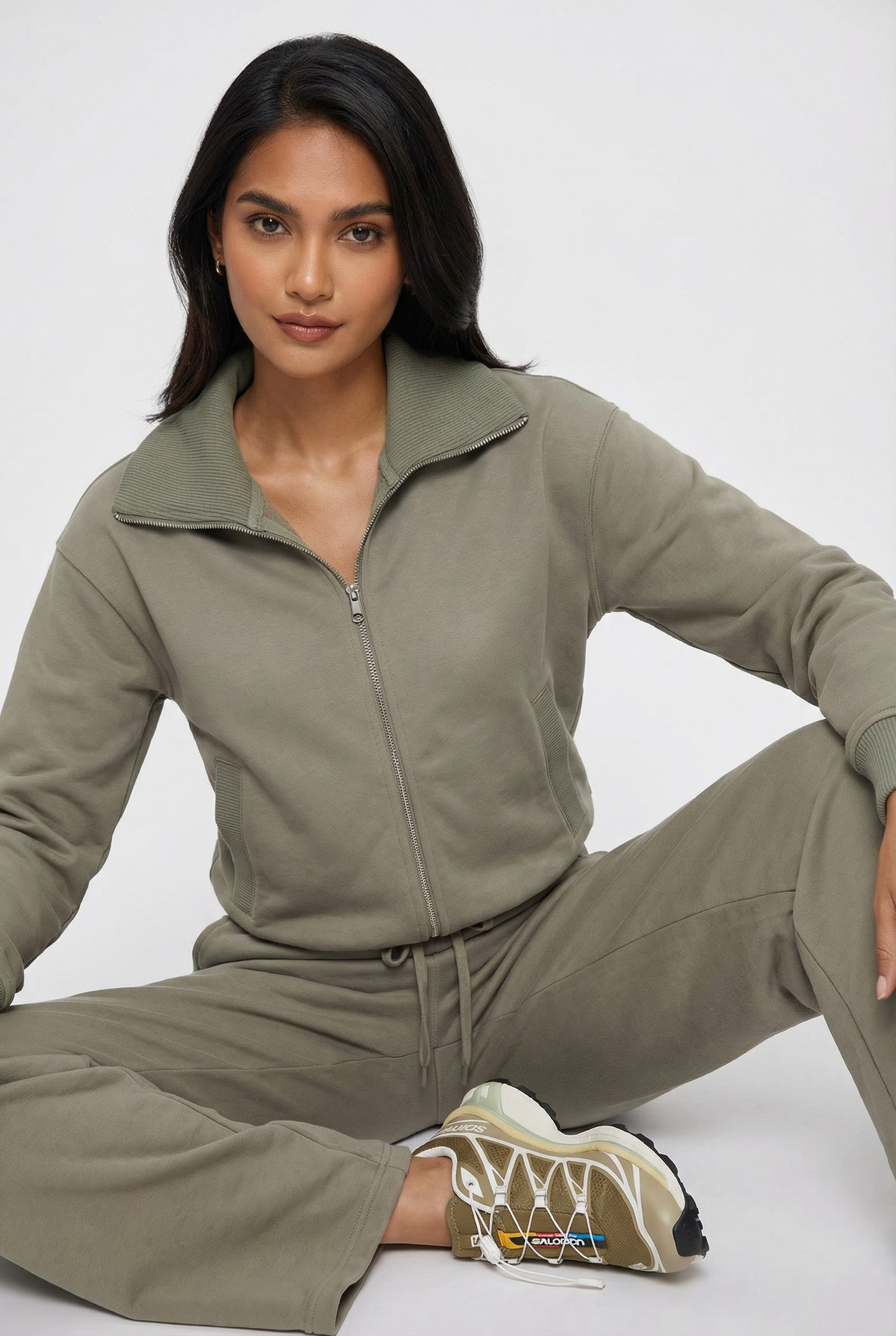 Off Duty Zip Up Sweatshirt