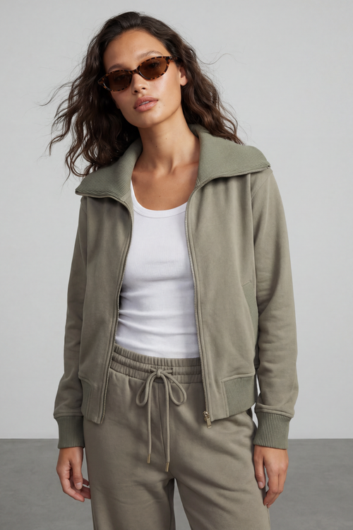 Off Duty Zip Up Sweatshirt
