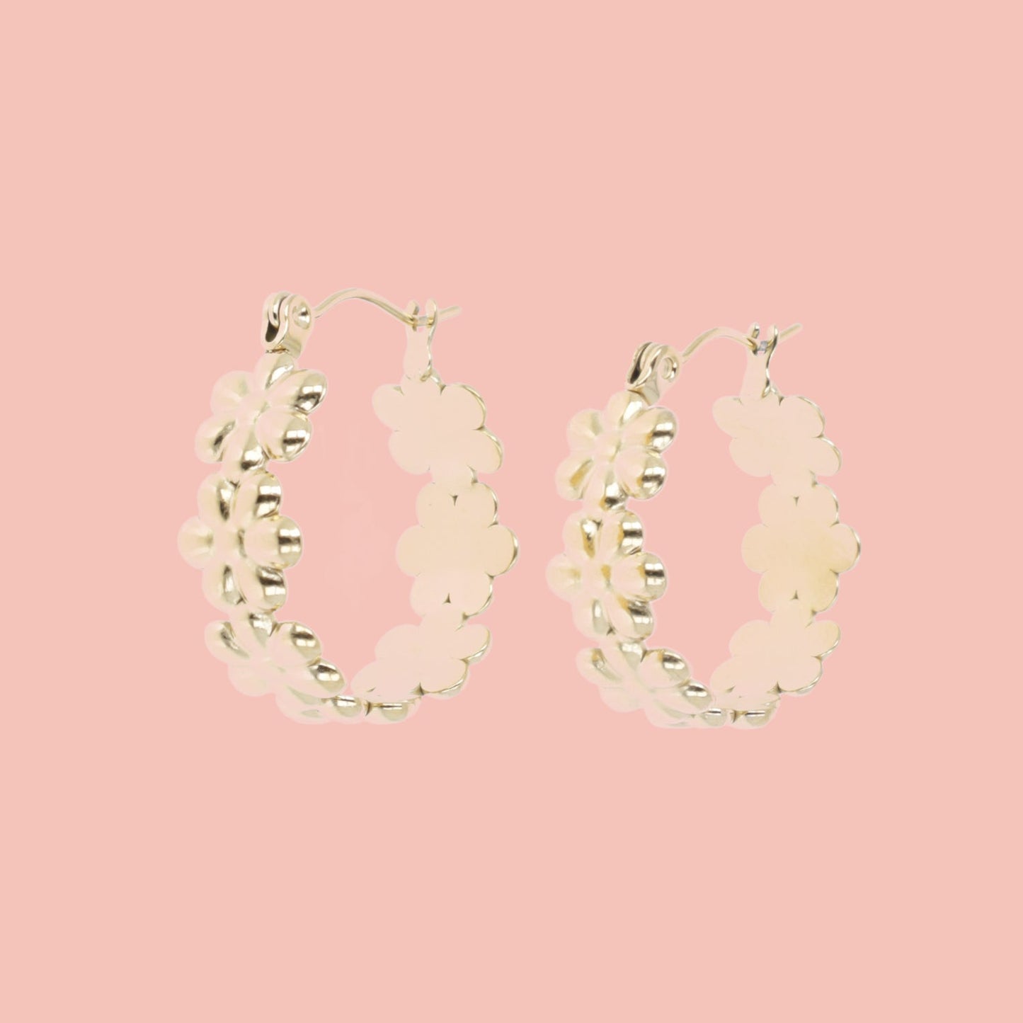 Oopsie Daisy Hoop Earrings (Gold Plated)
