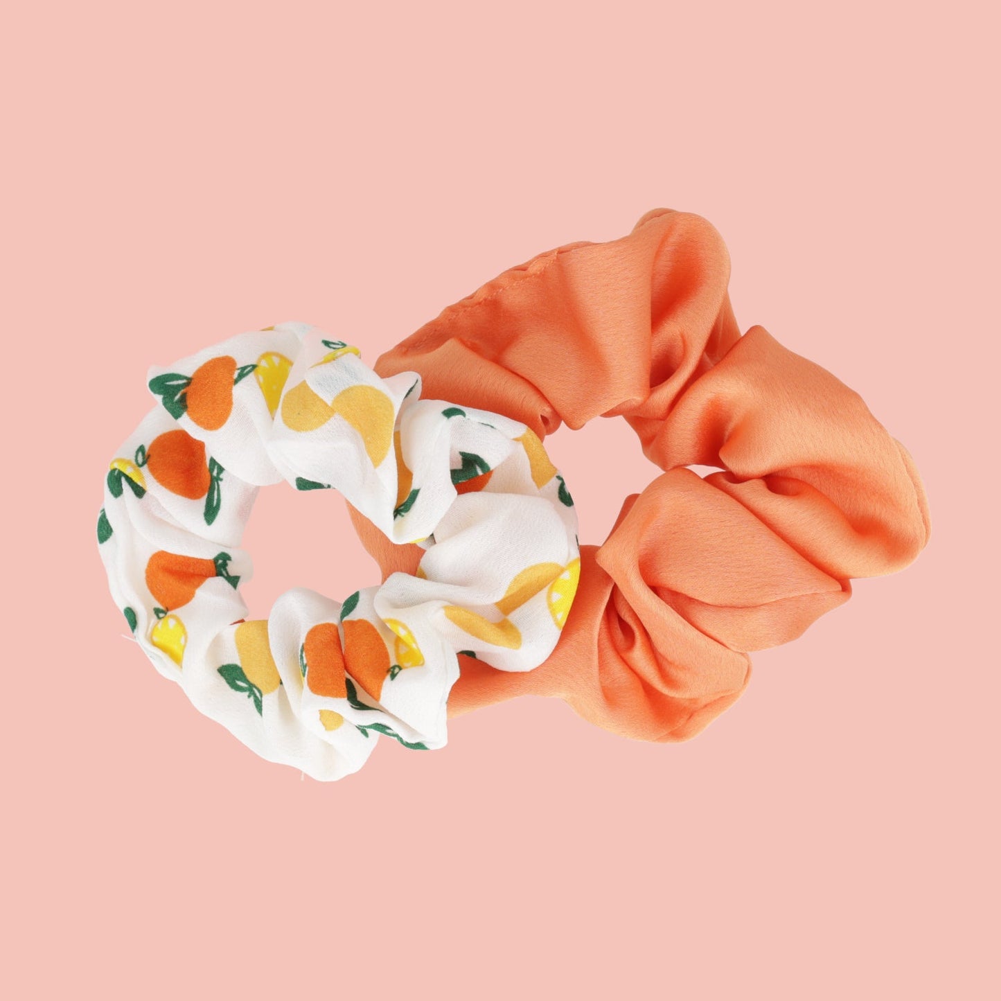 Orange Scrunchies - Set of 2