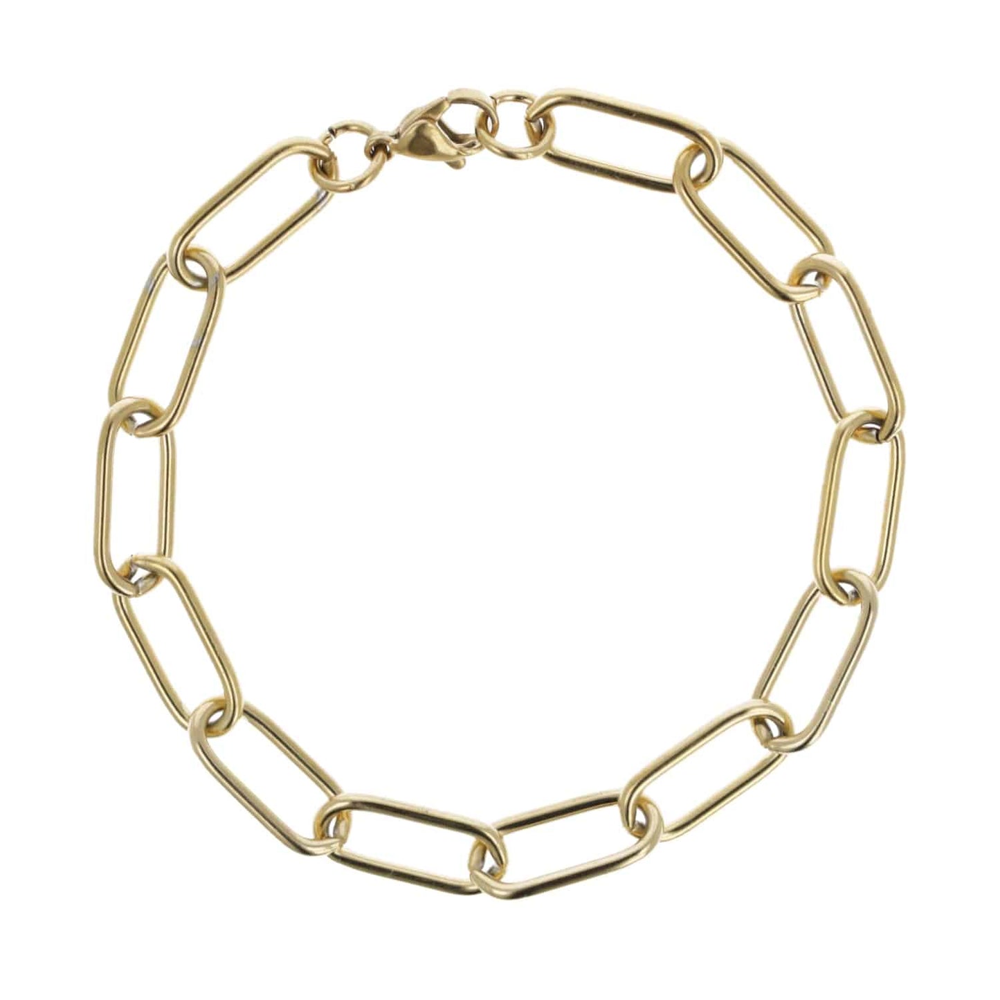 Oval Chain Bracelet (Gold Plated)