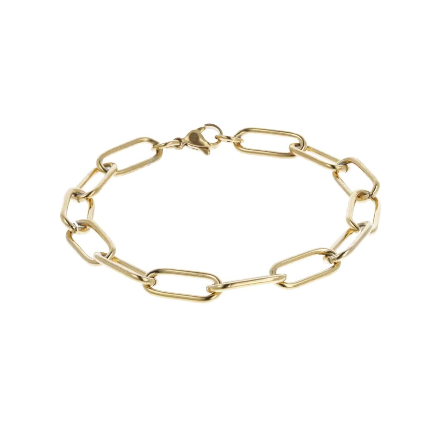 Oval Chain Bracelet (Gold Plated)