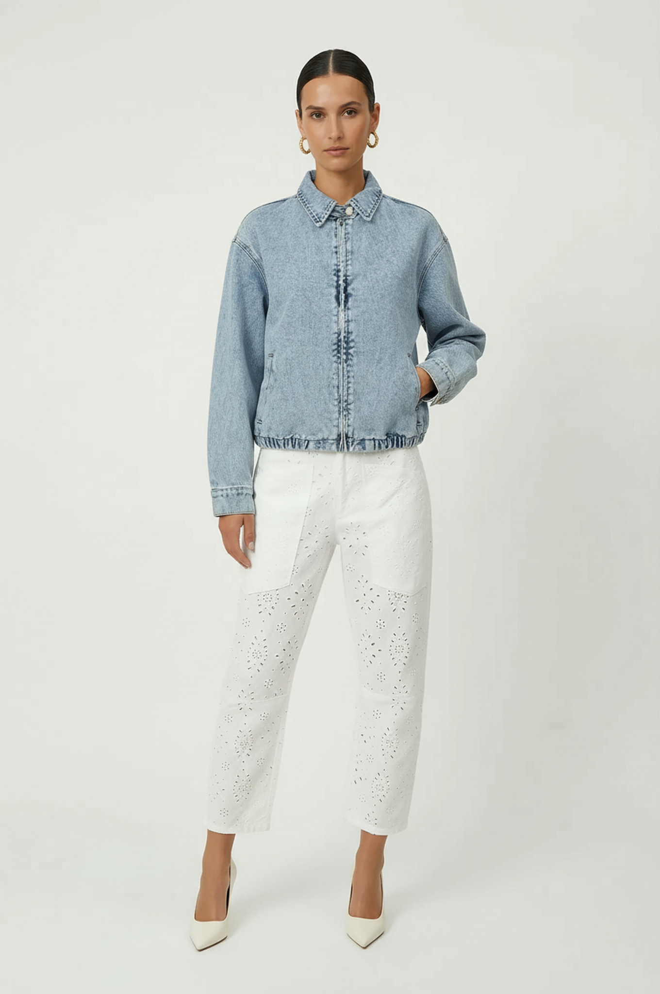 Paris Eyelet Barrel Pant