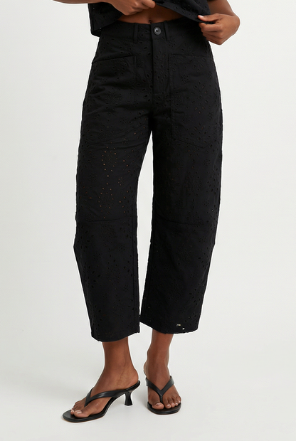 Paris Eyelet Barrel Pant