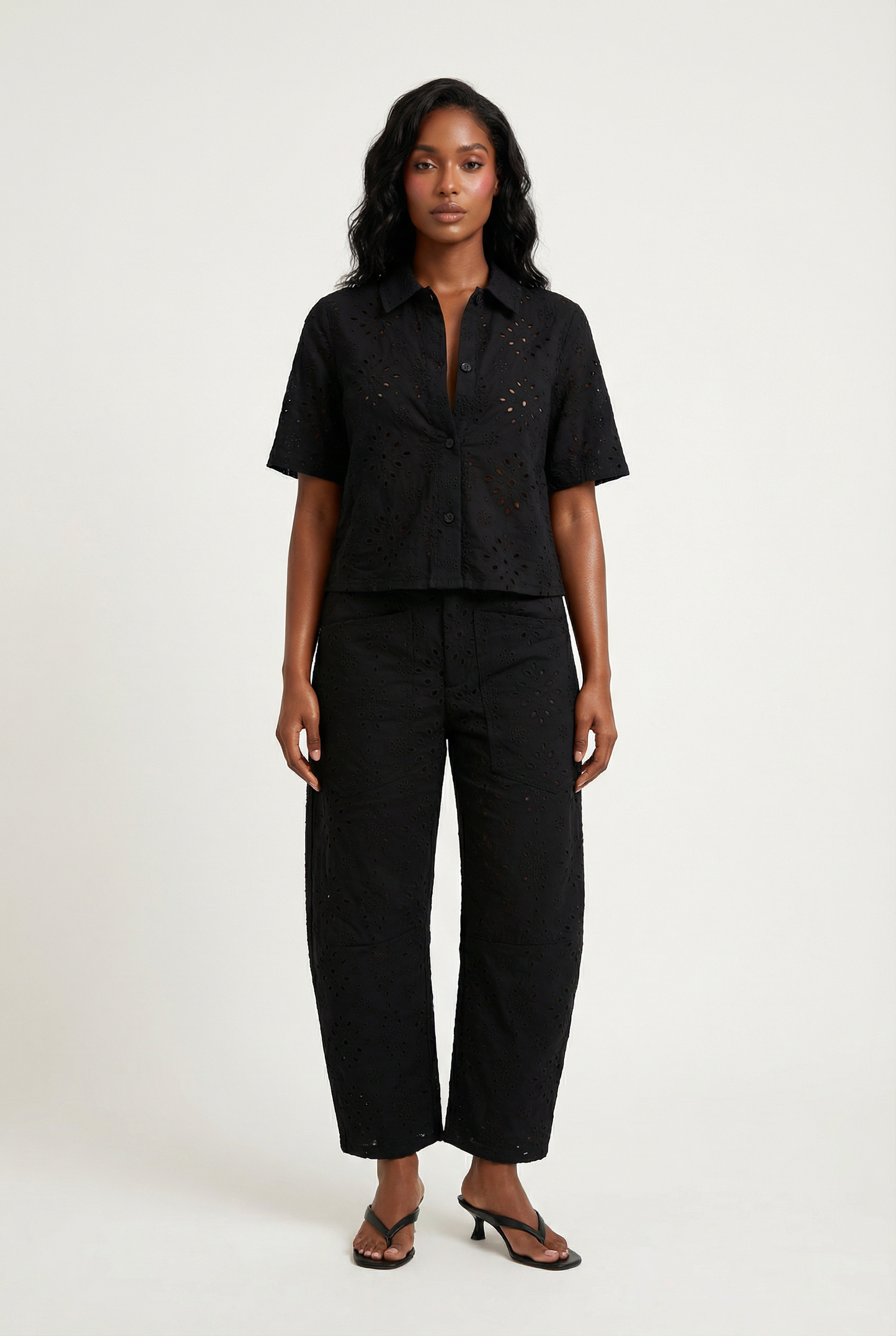Paris Eyelet Barrel Pant
