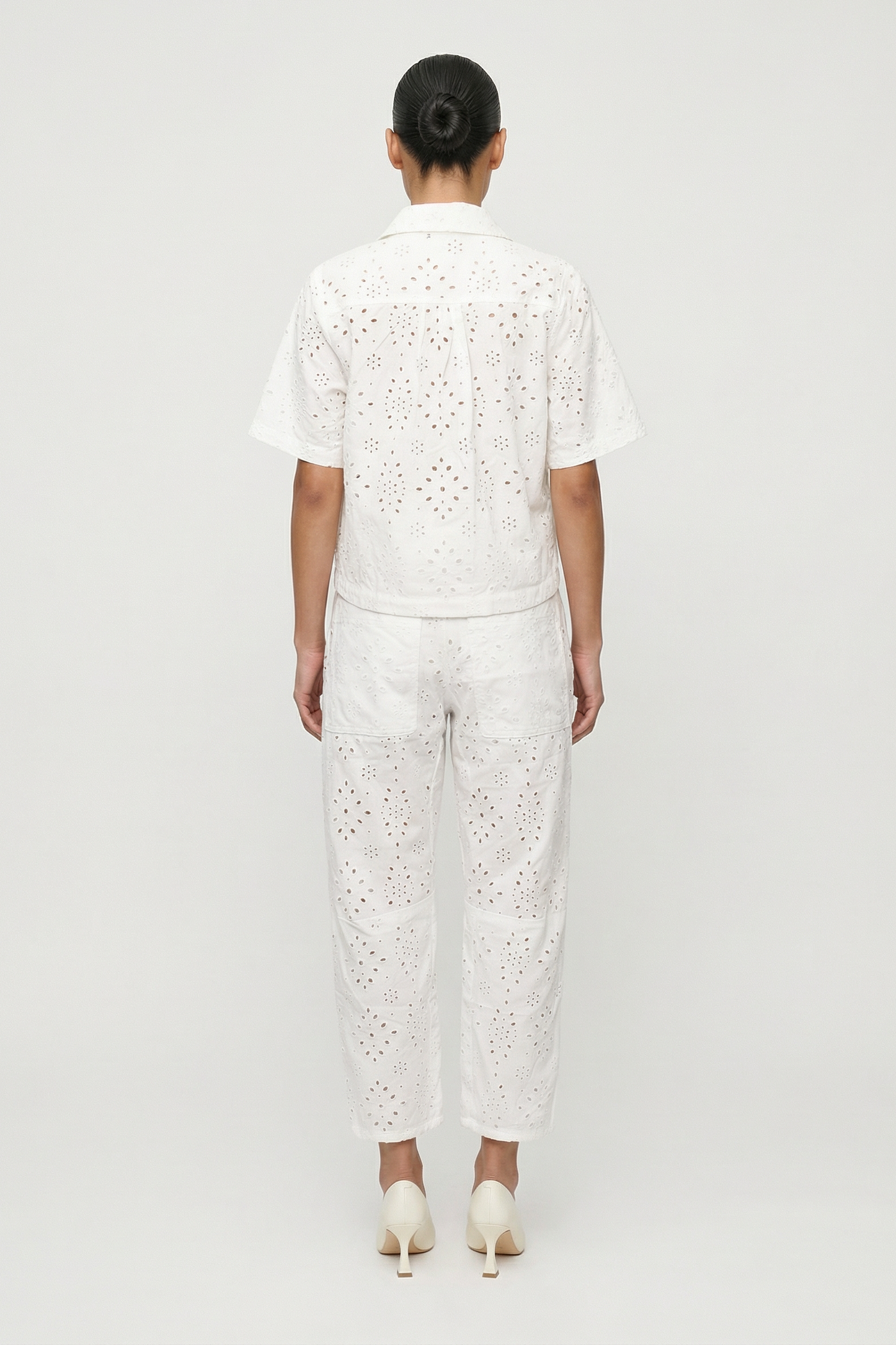 Paris Eyelet Button Down Shirt