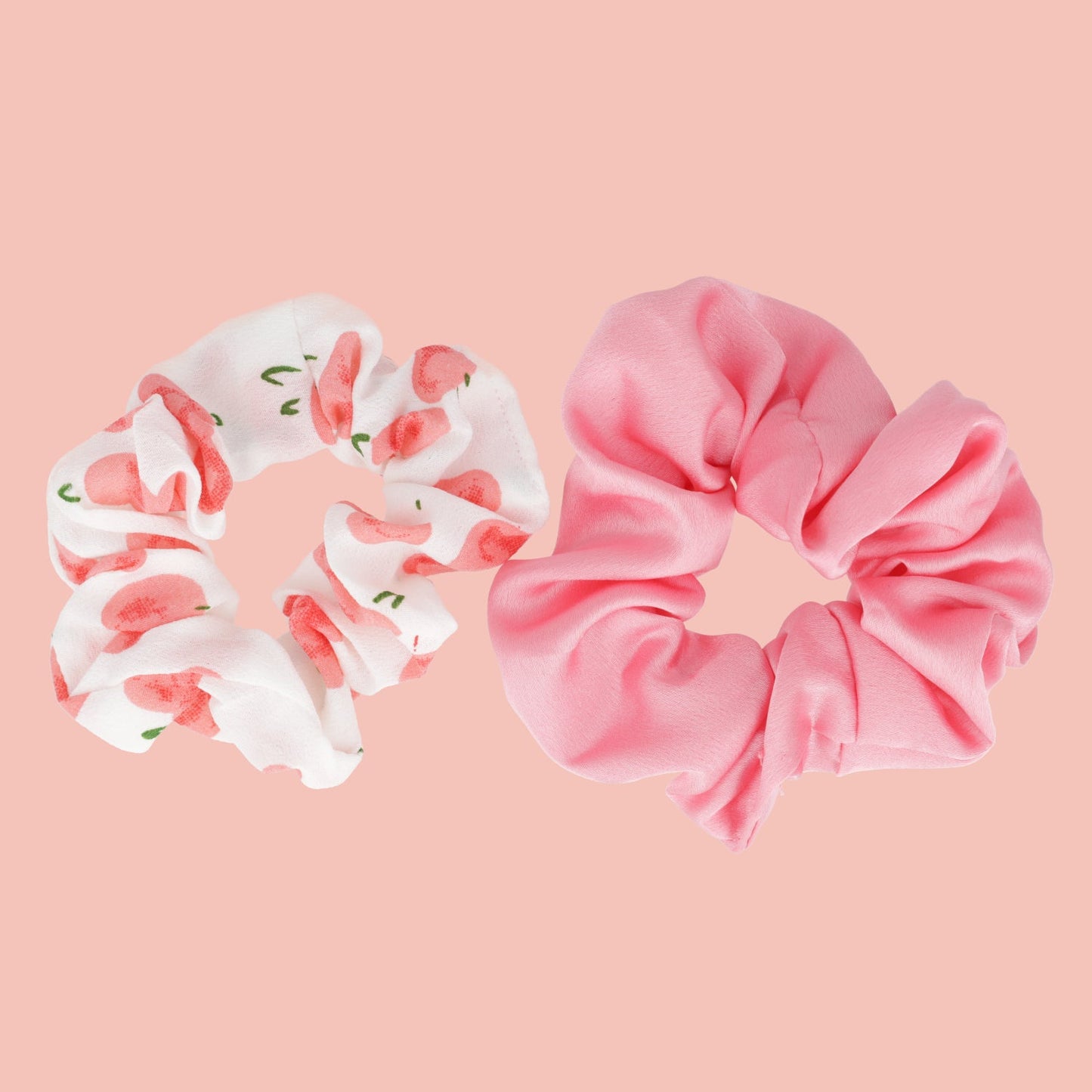 Peach Scrunchies - Set of 2