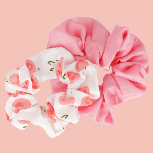 Peach Scrunchies - Set of 2