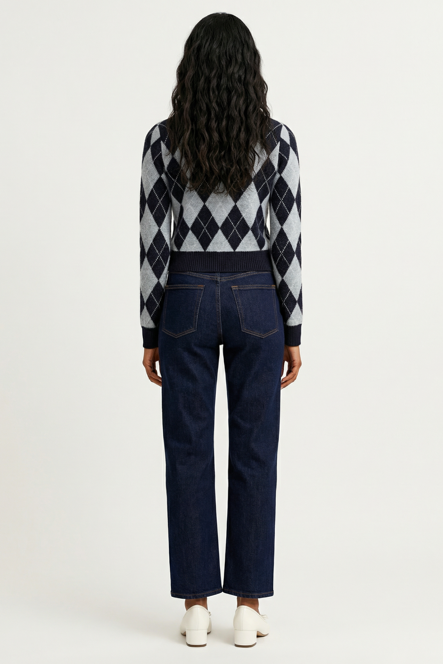 Periwinter Argyle Cardigan