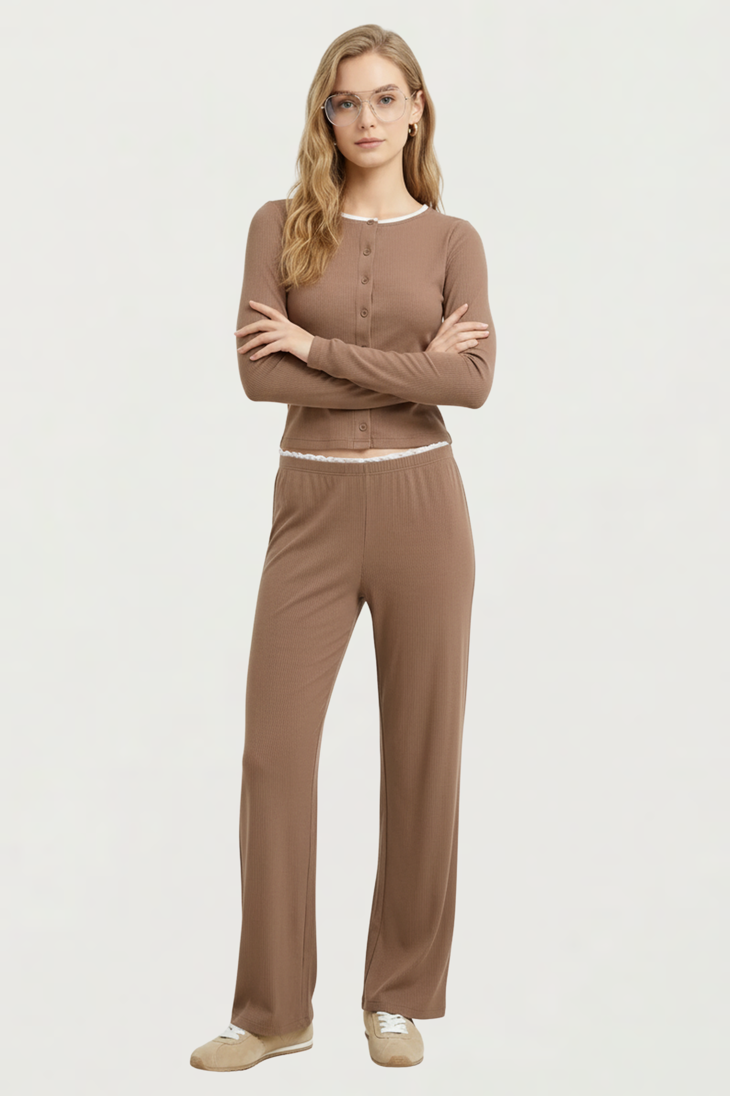 Piped Up Button Down Top