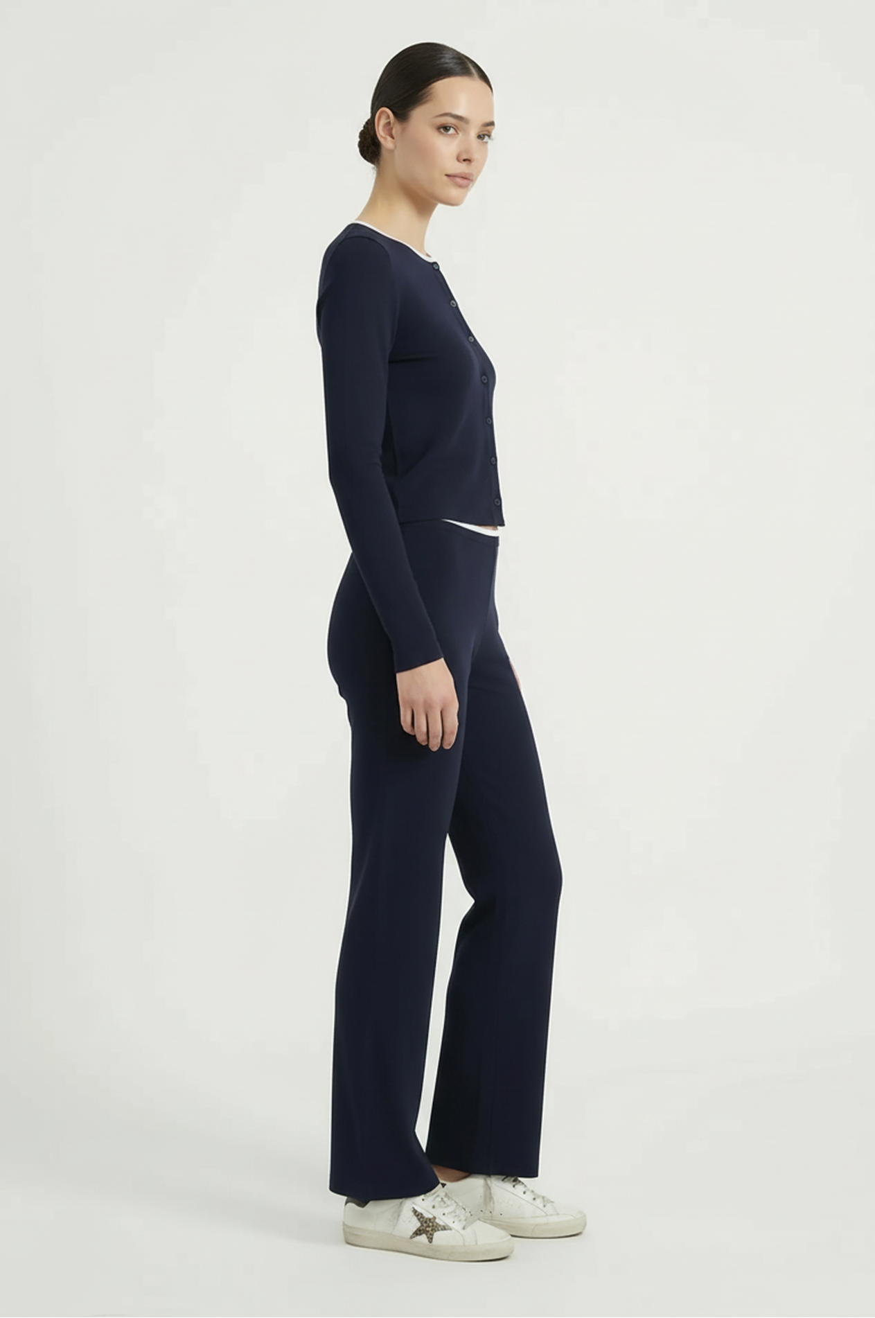 Piped Up Wide Leg Pant