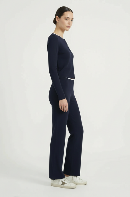 Piped Up Wide Leg Pant