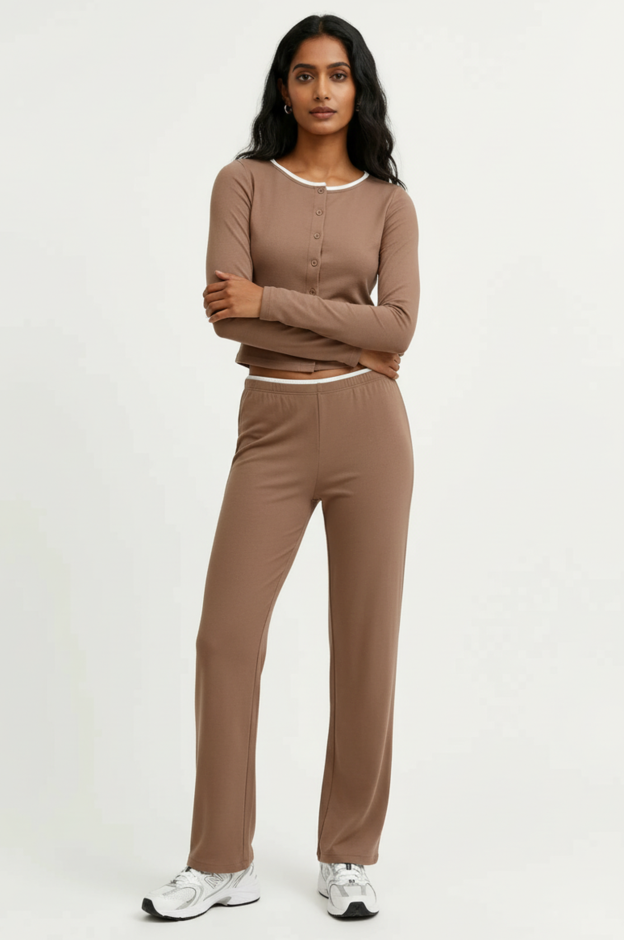 Piped Up Wide Leg Pant
