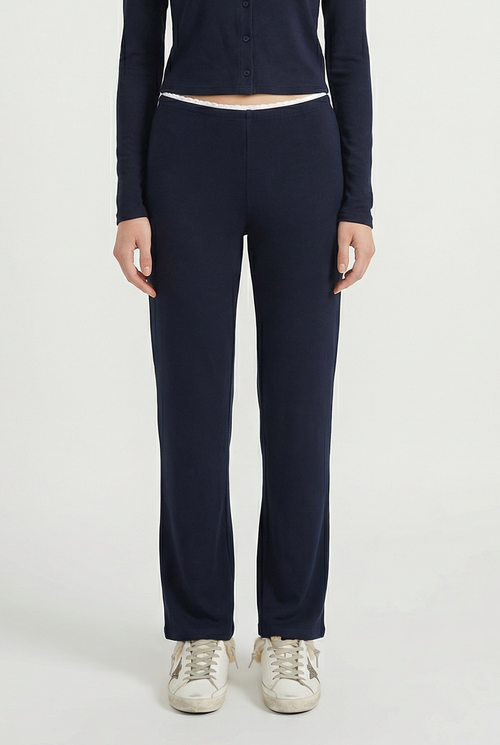 Piped Up Wide Leg Pant