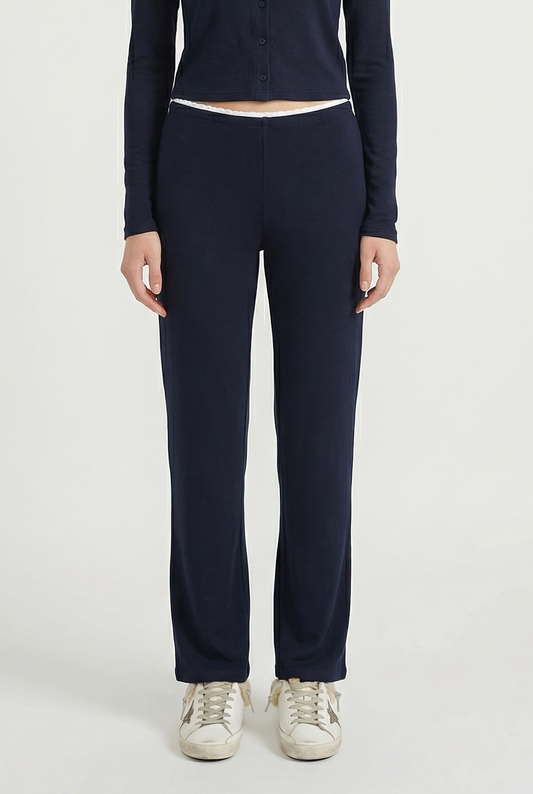 Piped Up Wide Leg Pant