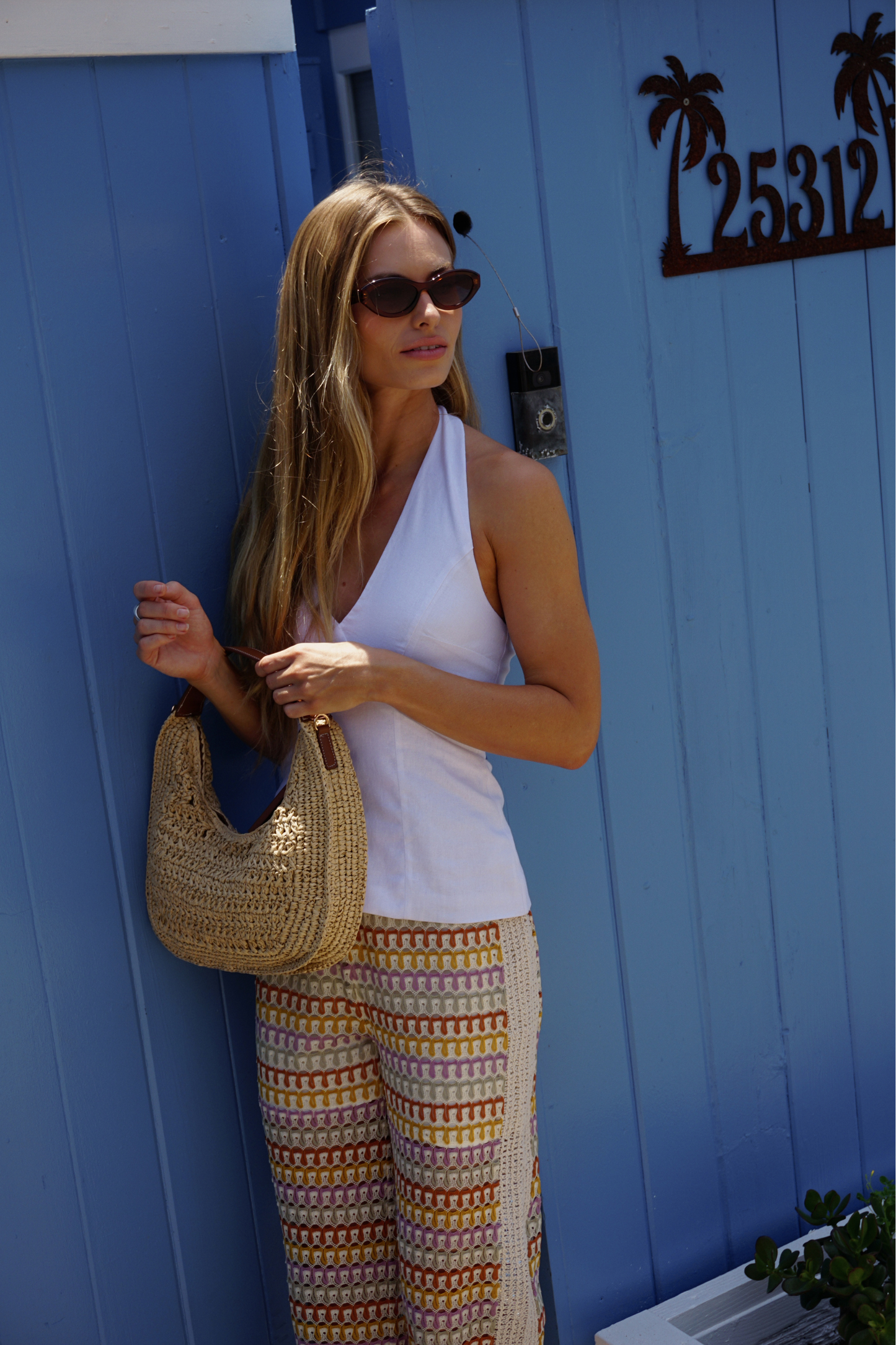 Raffia Hobo Bag