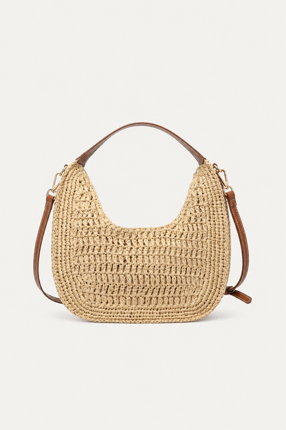 Raffia Hobo Bag