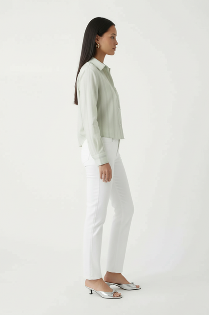 Ramy Stripe Button Down Top