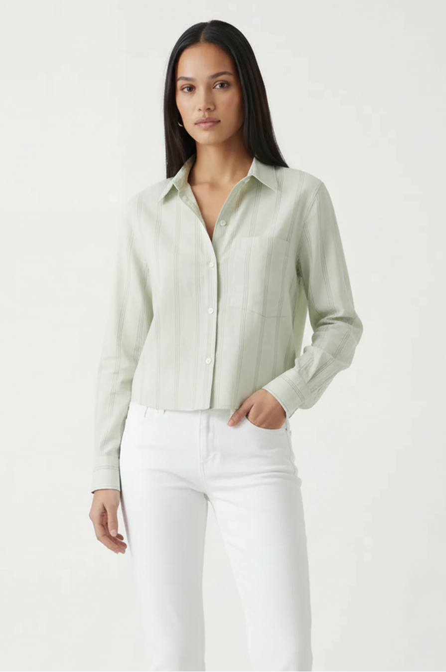 Ramy Stripe Button Down Top