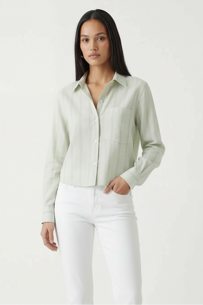 Ramy Stripe Button Down Top