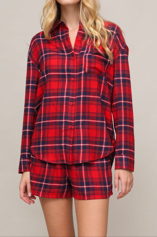 River Plaid Button Up