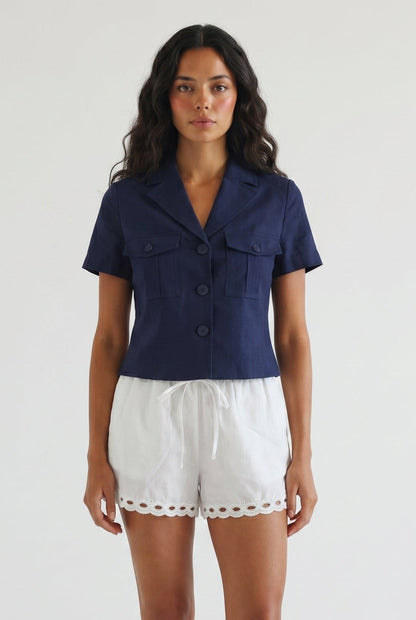 Ronnie Linen Short Sleeve Jacket