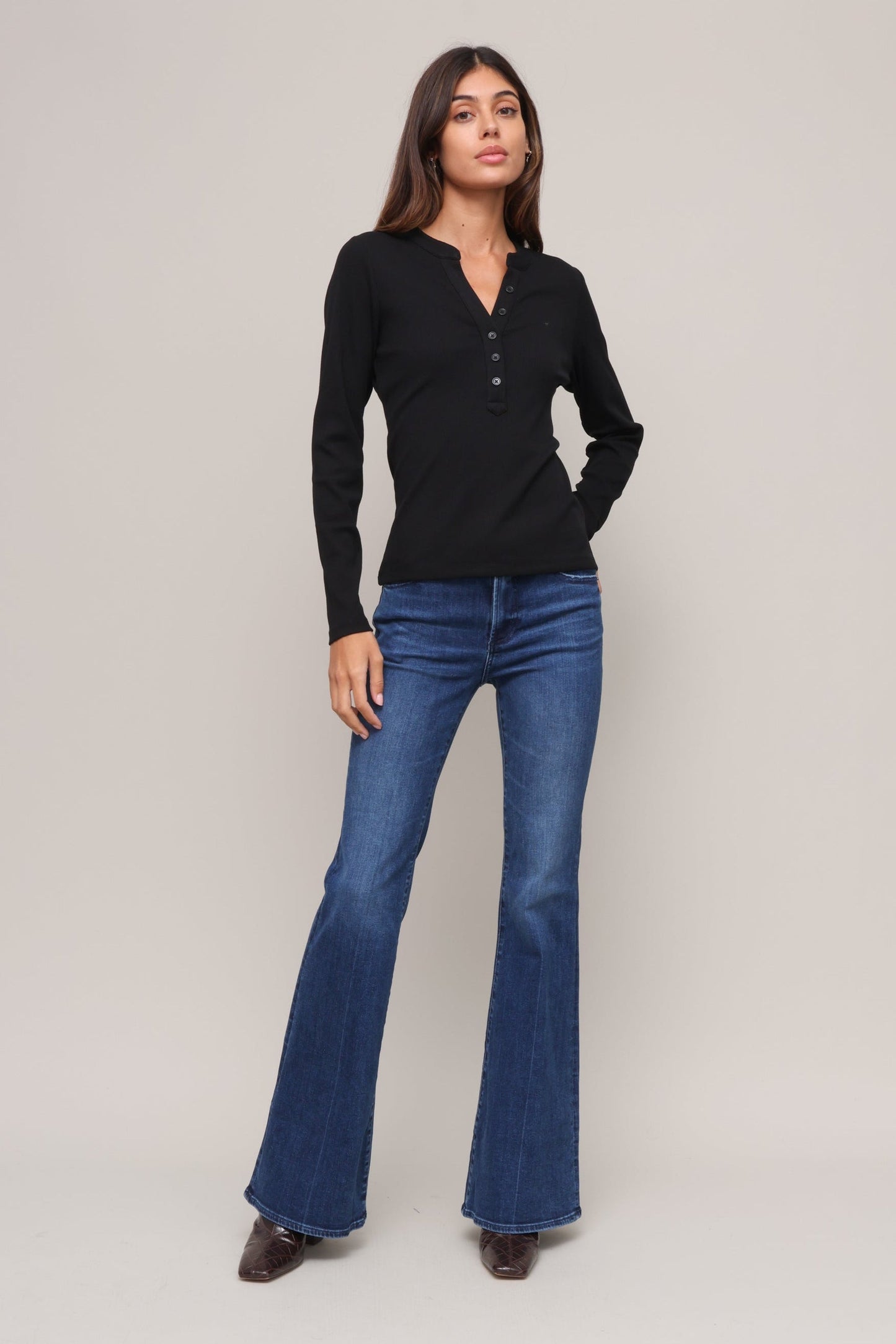 Rowan Ribbed Long Sleeve Henley