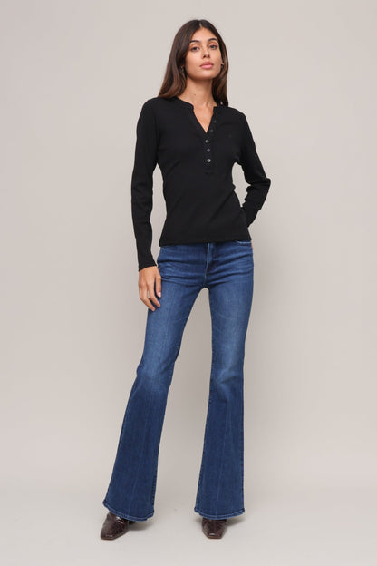 Rowan Ribbed Long Sleeve Henley