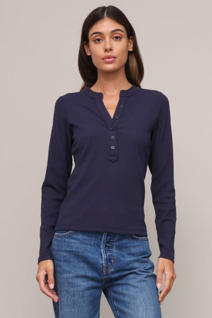 Rowan Ribbed Long Sleeve Henley