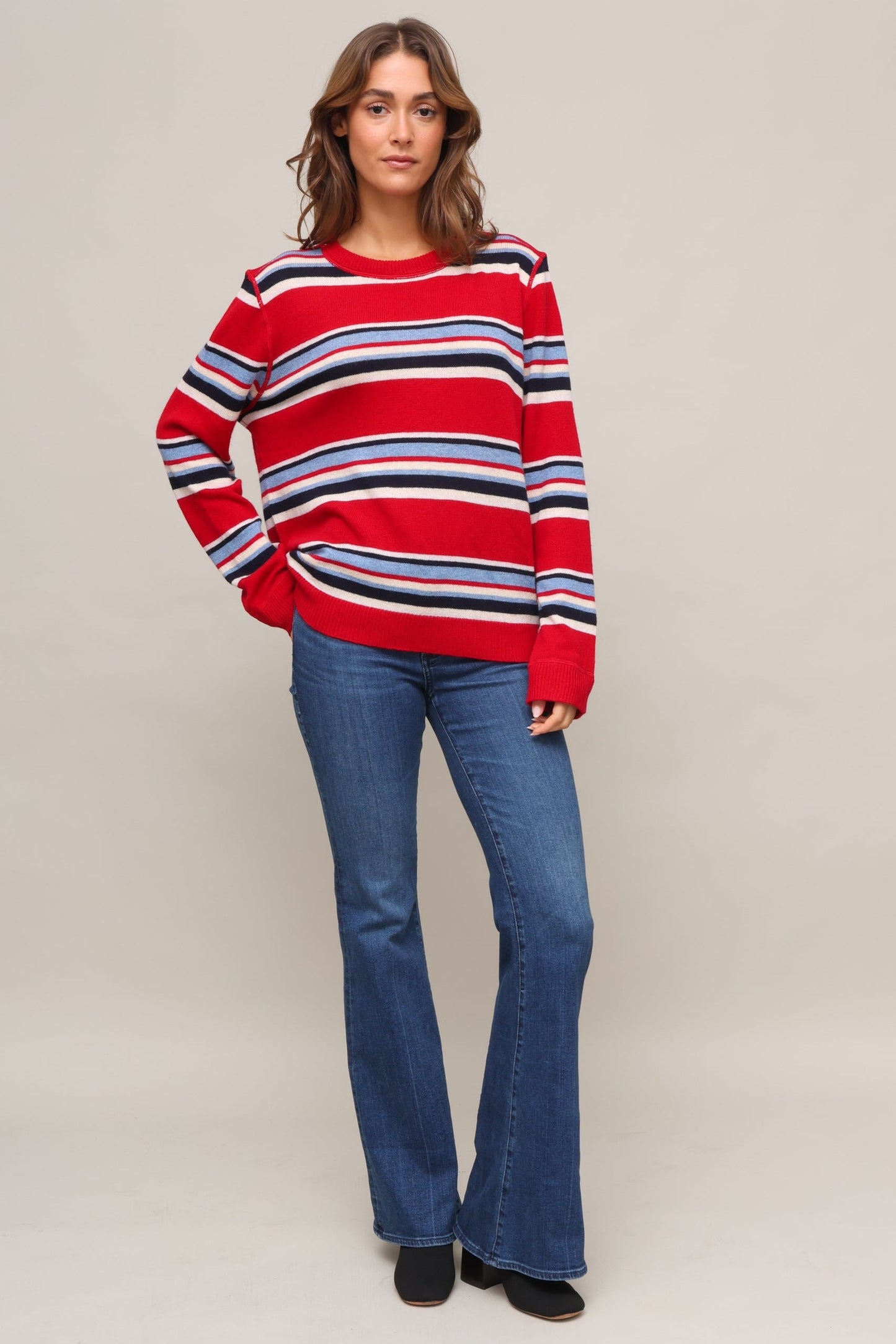 Sofia Stripe Boyfriend Sweater