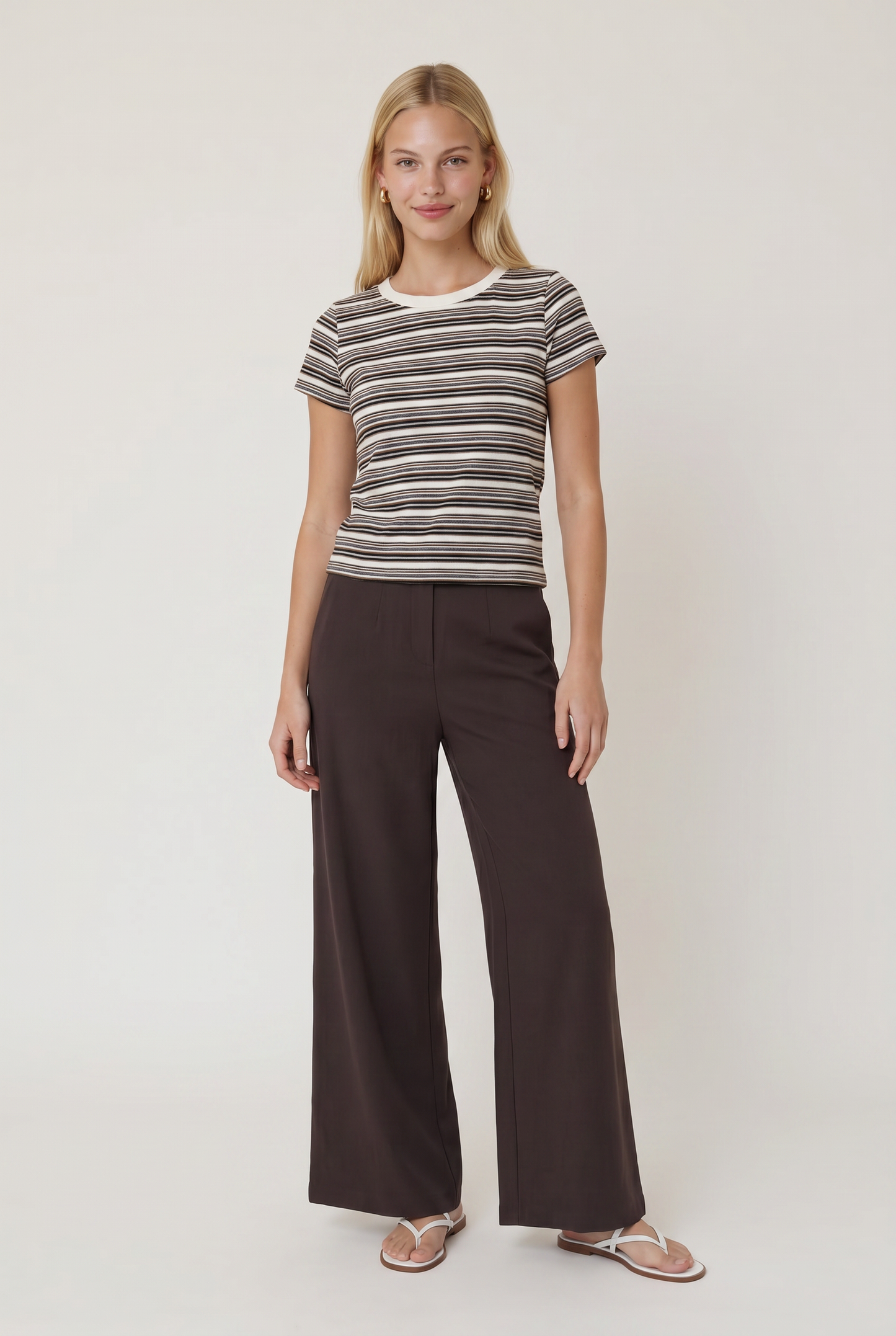 No Notes Short Sleeve Striped Tee