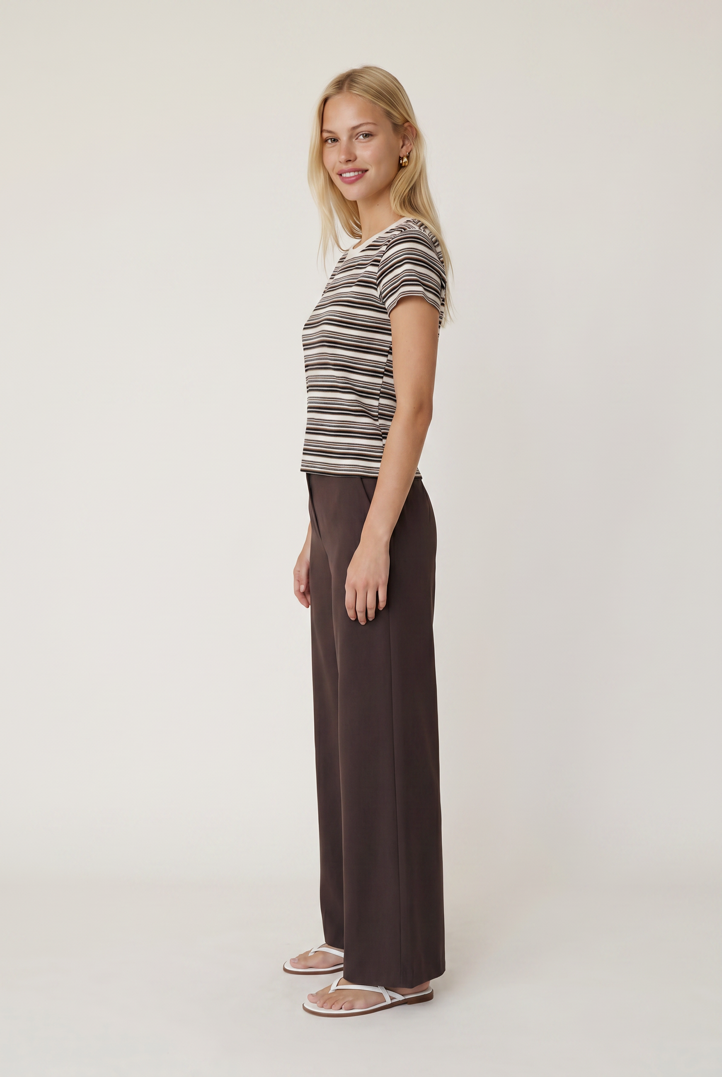 No Notes Short Sleeve Striped Tee