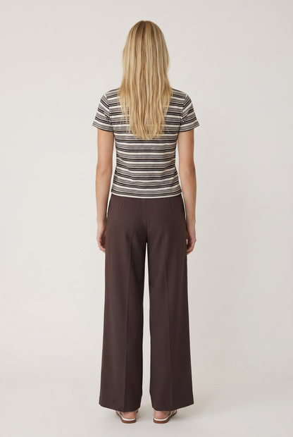 No Notes Short Sleeve Striped Tee