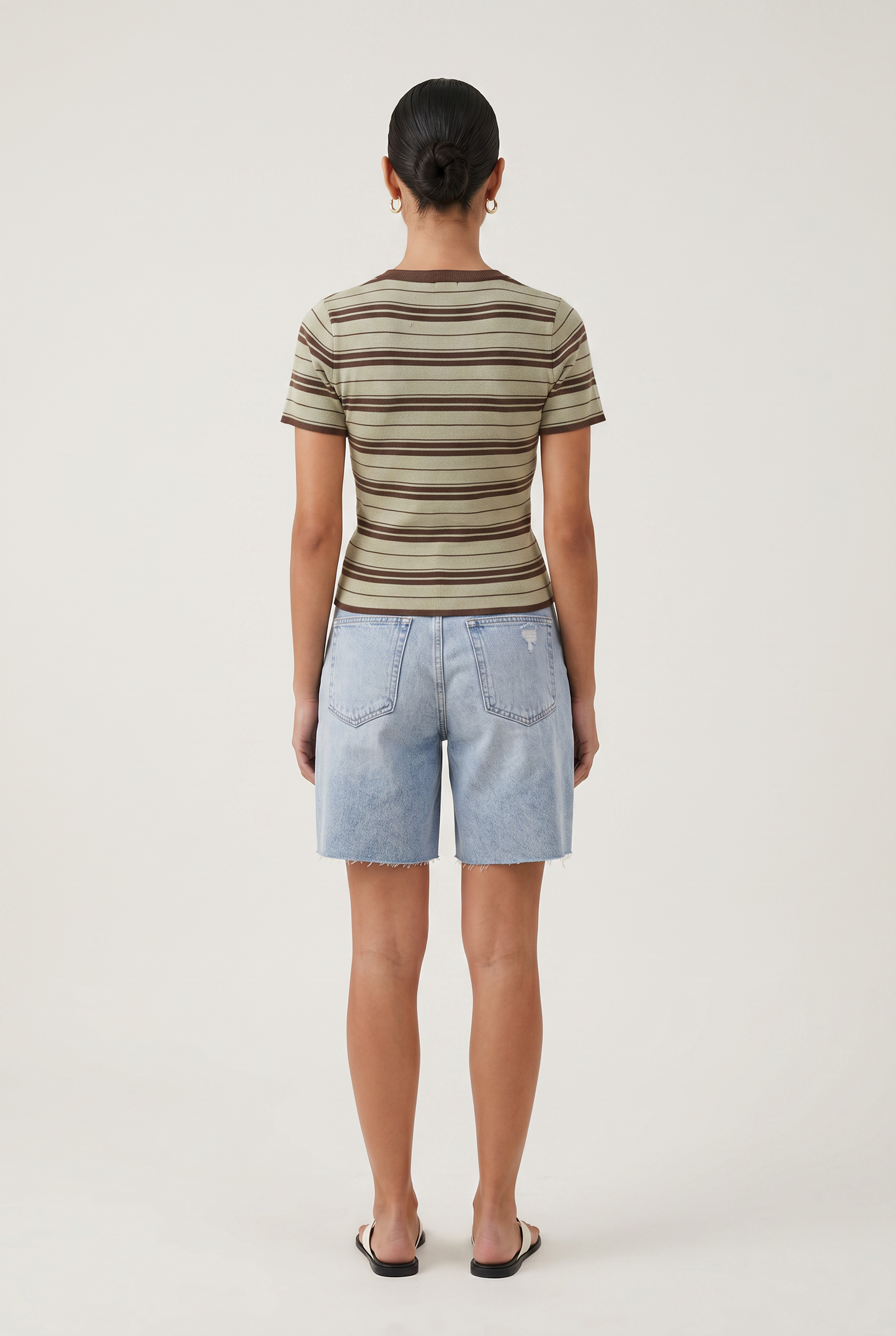 Juliette Striped Short Sleeve Cardigan