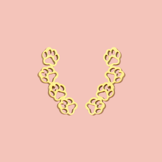 Pawsome Stud Earrings (Gold Plated)