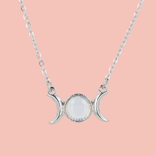 Opal Moon Necklace